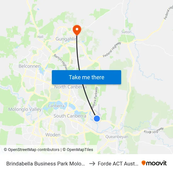Brindabella Business Park Molonglo Dr to Forde ACT Australia map