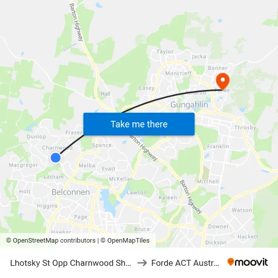 Lhotsky St Opp Charnwood Shops to Forde ACT Australia map