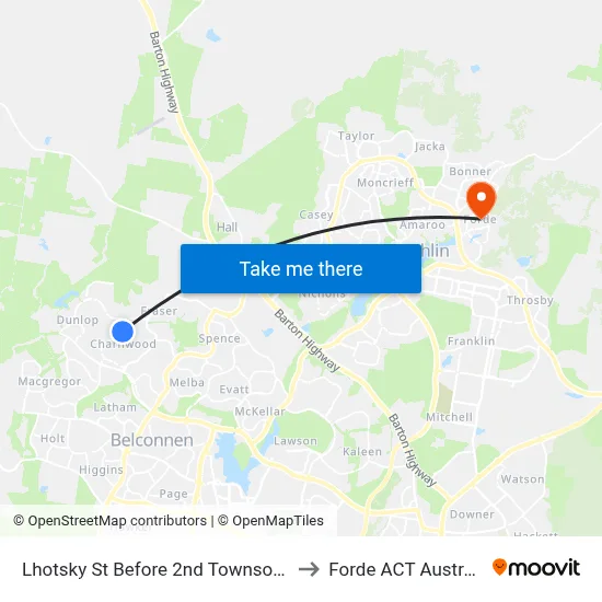 Lhotsky St Before 2nd Townson Cr to Forde ACT Australia map