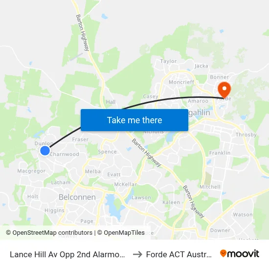Lance Hill Av Opp 2nd Alarmon Cr to Forde ACT Australia map