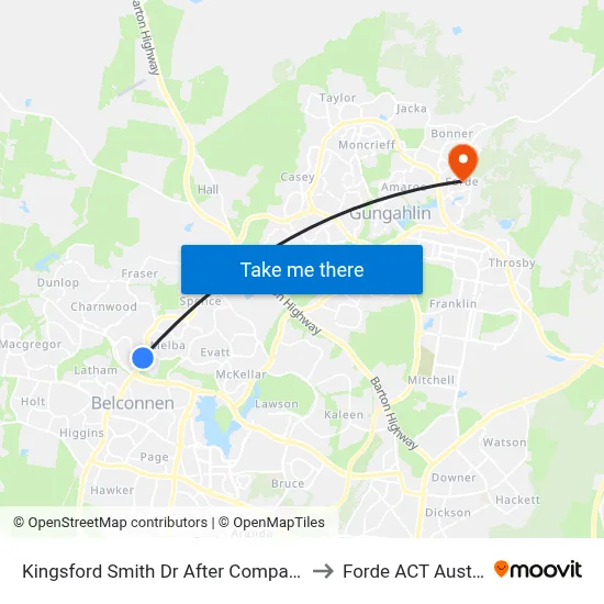 Kingsford Smith Dr After Companion Cr to Forde ACT Australia map