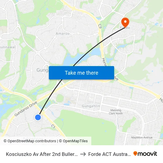 Kosciuszko Av After 2nd Buller Cr to Forde ACT Australia map