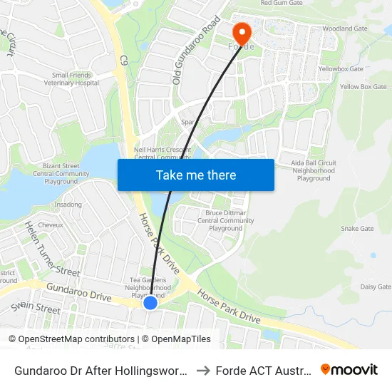 Gundaroo Dr After Hollingsworth St to Forde ACT Australia map
