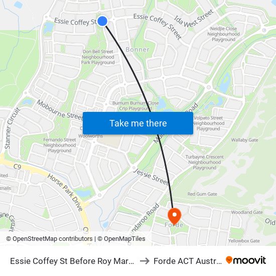 Essie Coffey St Before Roy Marika St to Forde ACT Australia map