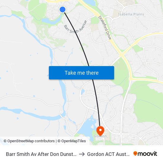 Barr Smith Av After Don Dunstan Dr to Gordon ACT Australia map