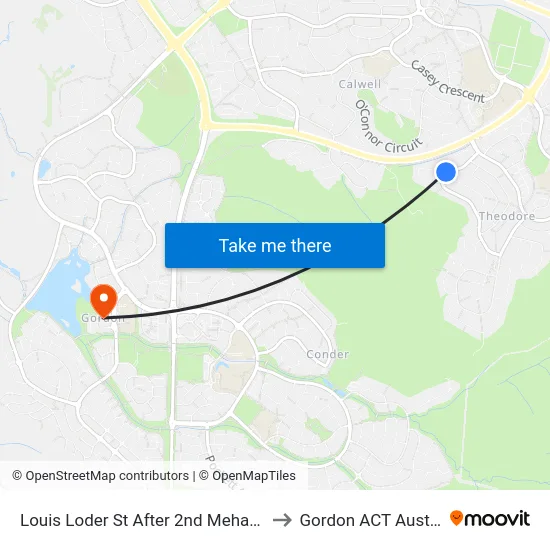 Louis Loder St After 2nd Mehaffey Cr to Gordon ACT Australia map