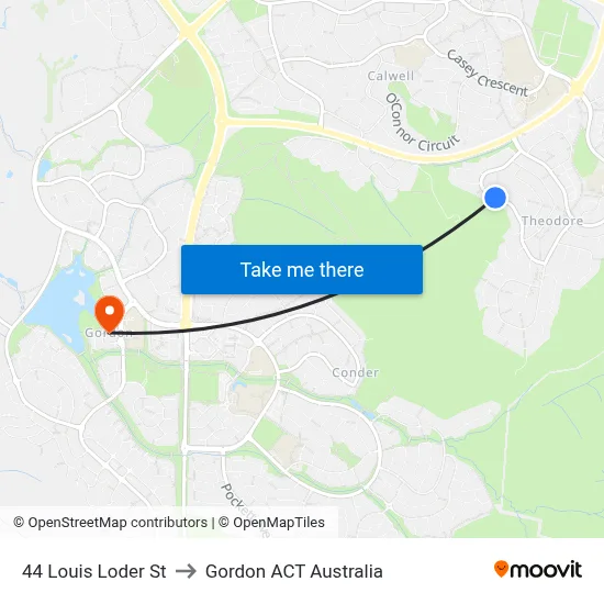 44 Louis Loder St to Gordon ACT Australia map