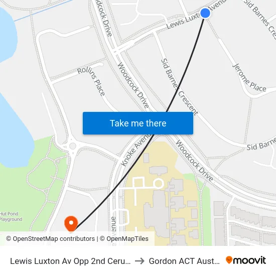 Lewis Luxton Av Opp 2nd Cerutty Cr to Gordon ACT Australia map