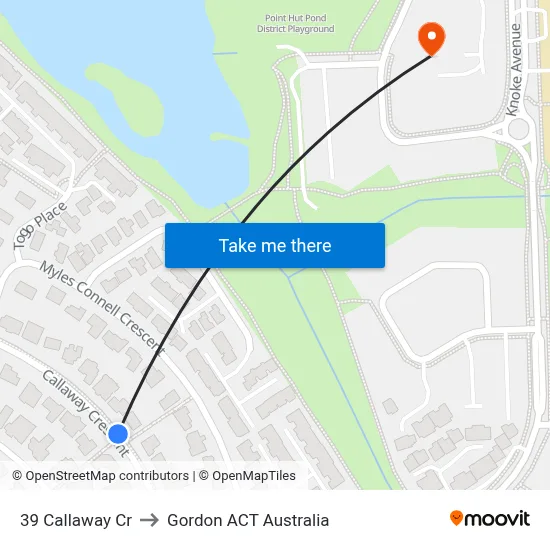 39 Callaway Cr to Gordon ACT Australia map