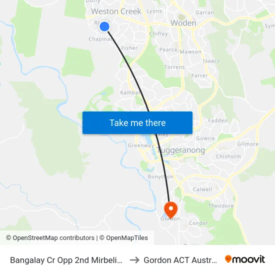 Bangalay Cr Opp 2nd Mirbelia Cr to Gordon ACT Australia map