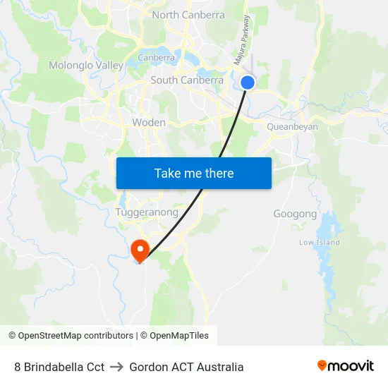 8 Brindabella Cct to Gordon ACT Australia map