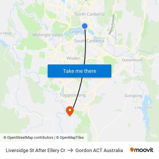 Liversidge St After Ellery Cr to Gordon ACT Australia map