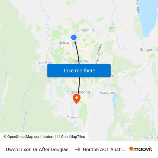 Owen Dixon Dr After Douglass St to Gordon ACT Australia map