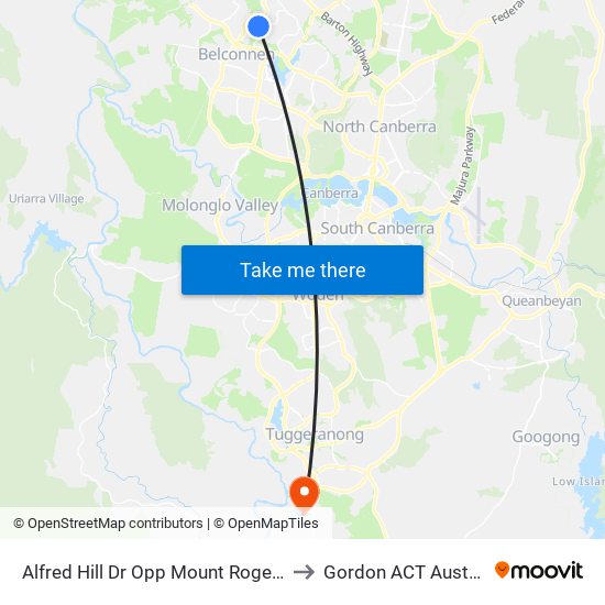 Alfred Hill Dr Opp Mount Rogers Ps to Gordon ACT Australia map