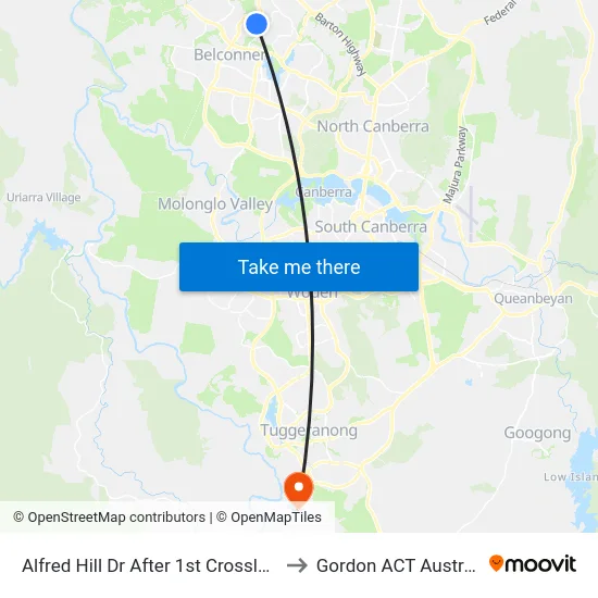 Alfred Hill Dr After 1st Crossley Cl to Gordon ACT Australia map