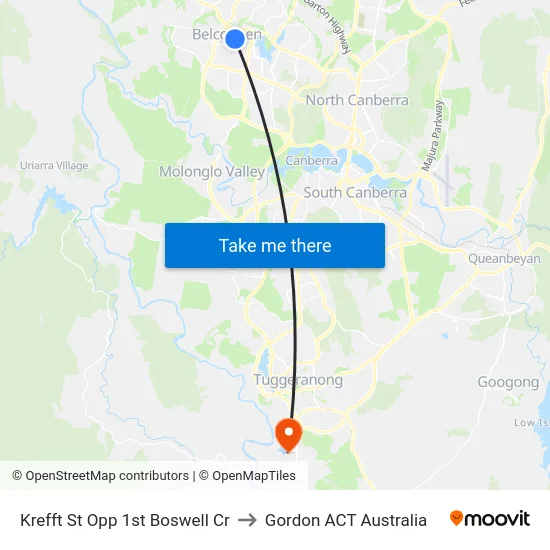 Krefft St Opp 1st Boswell Cr to Gordon ACT Australia map