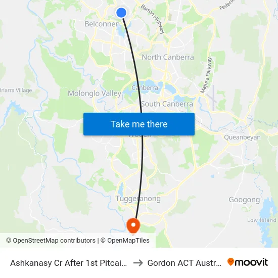 Ashkanasy Cr After 1st Pitcairn St to Gordon ACT Australia map