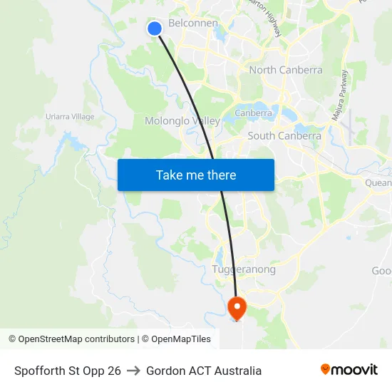 Spofforth St Opp 26 to Gordon ACT Australia map