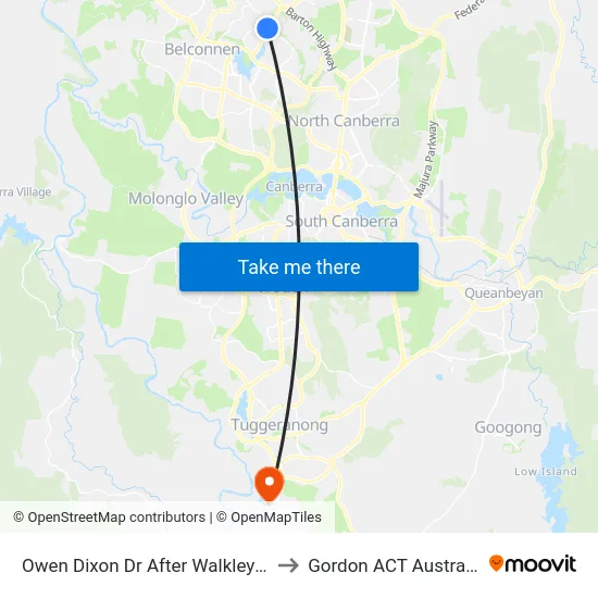 Owen Dixon Dr After Walkley Pl to Gordon ACT Australia map
