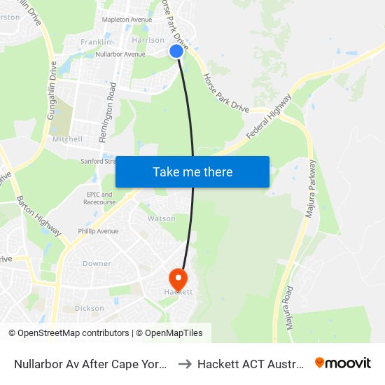 Nullarbor Av After Cape York St to Hackett ACT Australia map