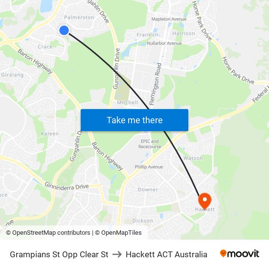 Grampians St Opp Clear St to Hackett ACT Australia map