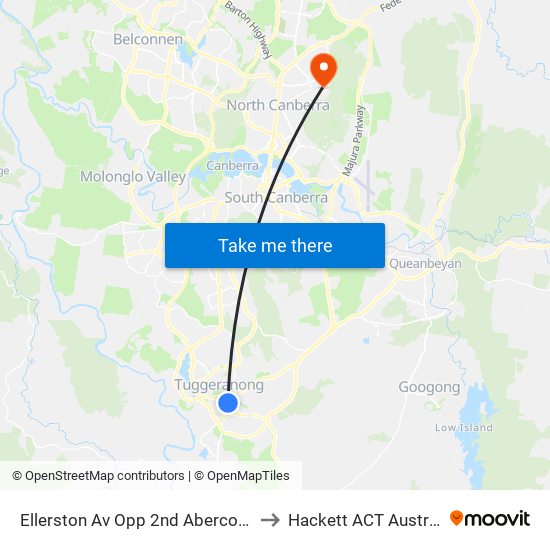 Ellerston Av Opp 2nd Abercorn Cr to Hackett ACT Australia map