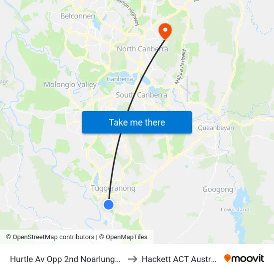 Hurtle Av Opp 2nd Noarlunga Cr to Hackett ACT Australia map