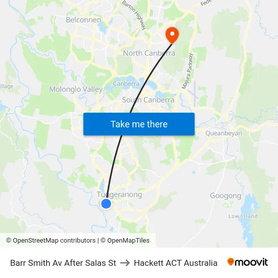 Barr Smith Av After Salas St to Hackett ACT Australia map
