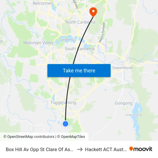Box Hill Av Opp St Clare Of Assisi Ps to Hackett ACT Australia map