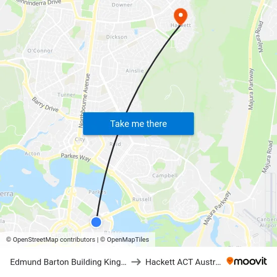 Edmund Barton Building Kings Av to Hackett ACT Australia map
