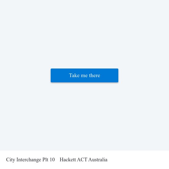 City Interchange Plt 10 to Hackett ACT Australia map