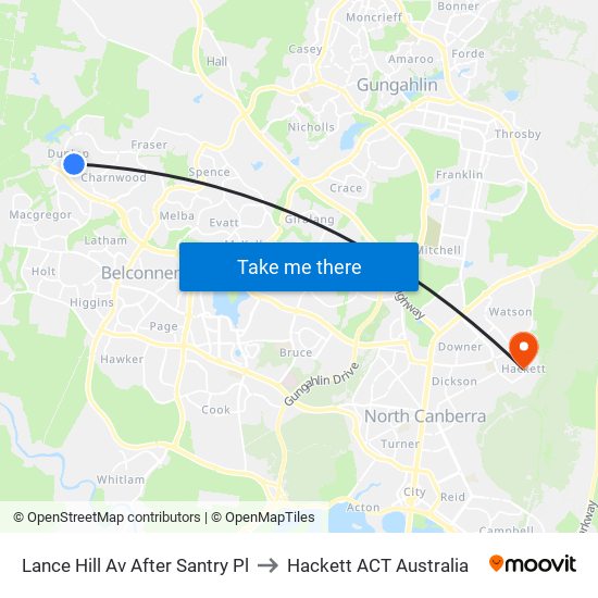 Lance Hill Av After Santry Pl to Hackett ACT Australia map