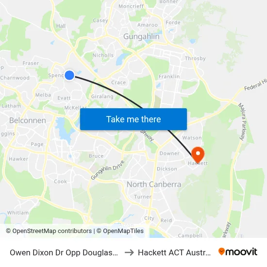 Owen Dixon Dr Opp Douglass St to Hackett ACT Australia map