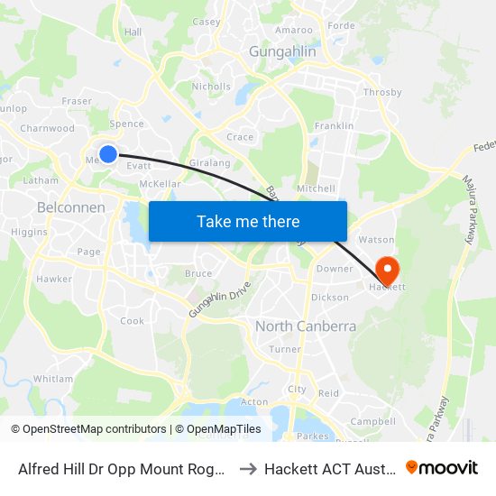 Alfred Hill Dr Opp Mount Rogers Ps to Hackett ACT Australia map