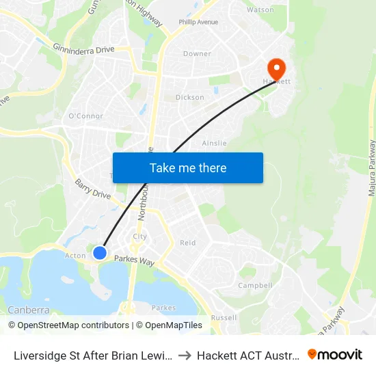 Liversidge St After Brian Lewis Cr to Hackett ACT Australia map
