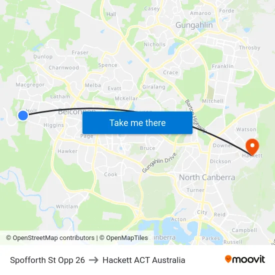 Spofforth St Opp 26 to Hackett ACT Australia map