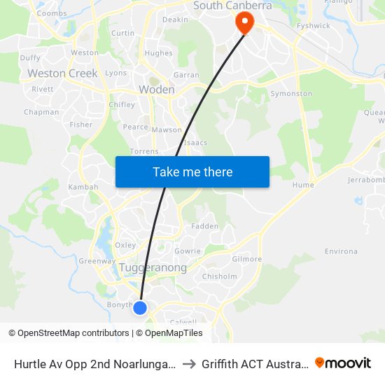 Hurtle Av Opp 2nd Noarlunga Cr to Griffith ACT Australia map