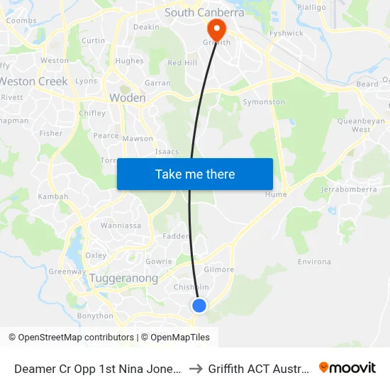 Deamer Cr Opp 1st Nina Jones Cr to Griffith ACT Australia map