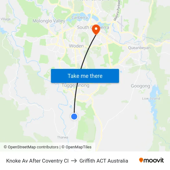Knoke Av After Coventry Cl to Griffith ACT Australia map