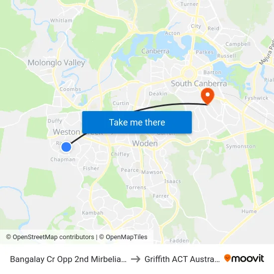 Bangalay Cr Opp 2nd Mirbelia Cr to Griffith ACT Australia map