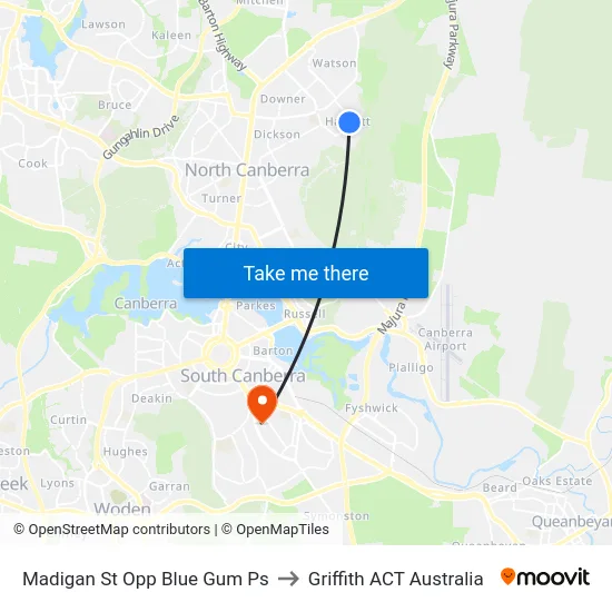 Madigan St Opp Blue Gum Ps to Griffith ACT Australia map