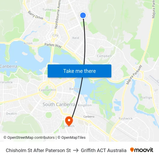Chisholm St After Paterson St to Griffith ACT Australia map