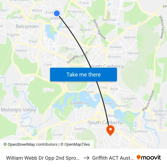 William Webb Dr Opp 2nd Sproule Cct to Griffith ACT Australia map