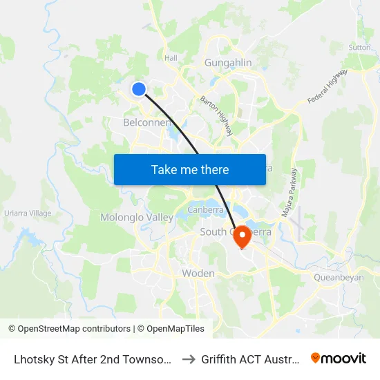Lhotsky St After 2nd Townson Cr to Griffith ACT Australia map