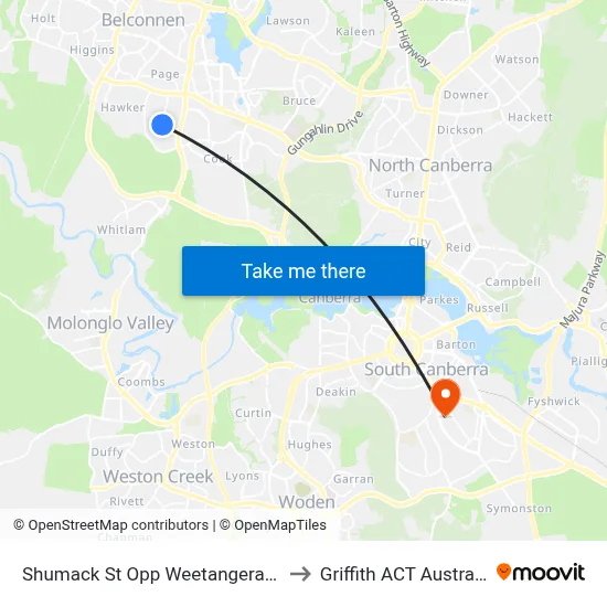 Shumack St Opp Weetangera Ps to Griffith ACT Australia map