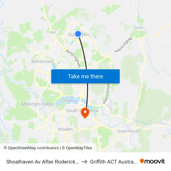 Shoalhaven Av After Roderick St to Griffith ACT Australia map