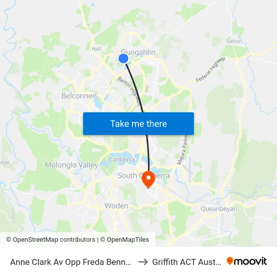Anne Clark Av Opp Freda Bennett Cct to Griffith ACT Australia map