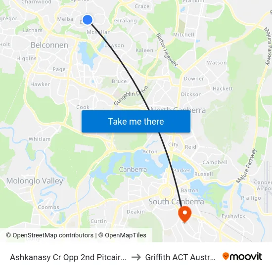 Ashkanasy Cr Opp 2nd Pitcairn St to Griffith ACT Australia map