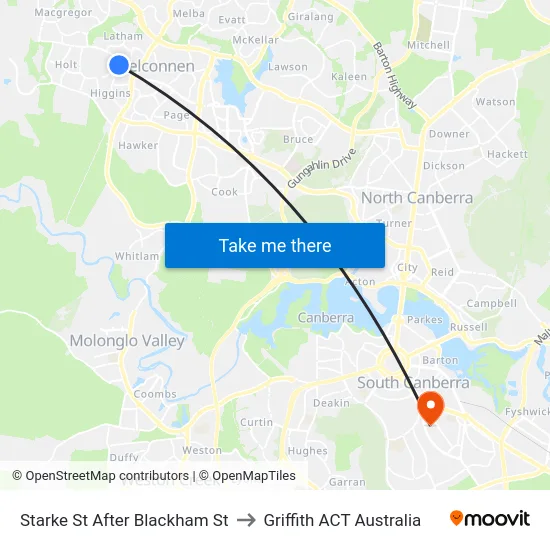 Starke St After Blackham St to Griffith ACT Australia map