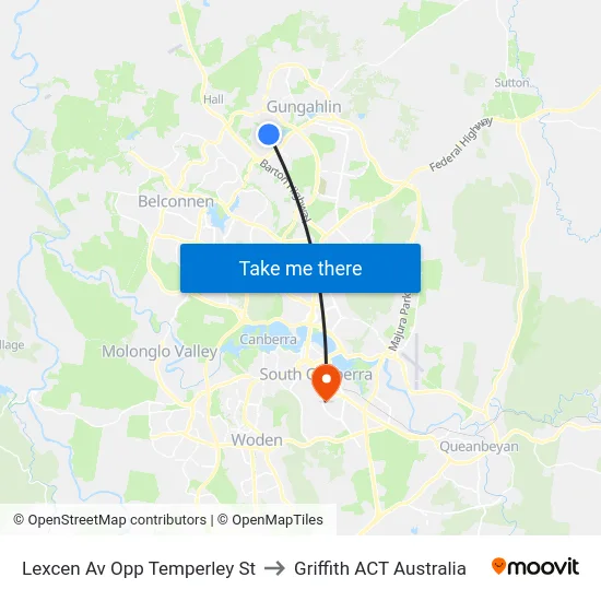 Lexcen Av Opp Temperley St to Griffith ACT Australia map